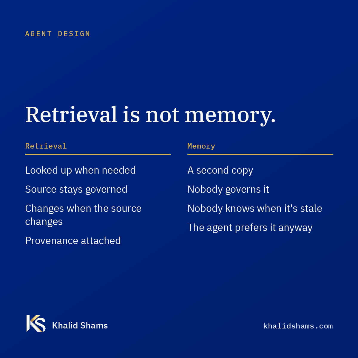 Retrieval is not memory