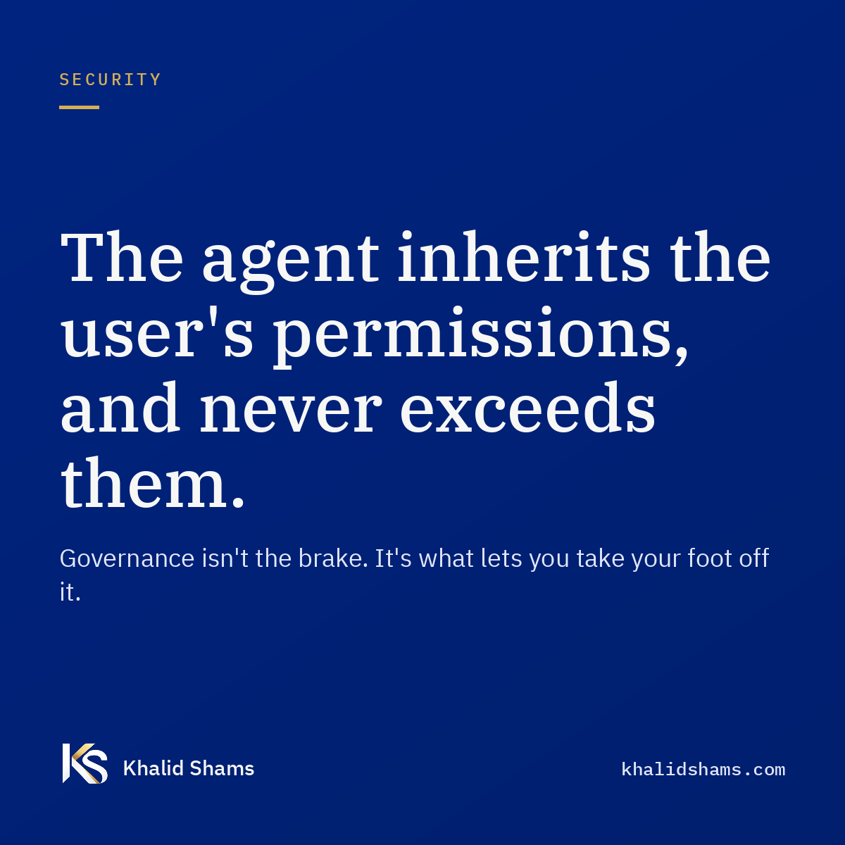 The agent inherits the user's permissions